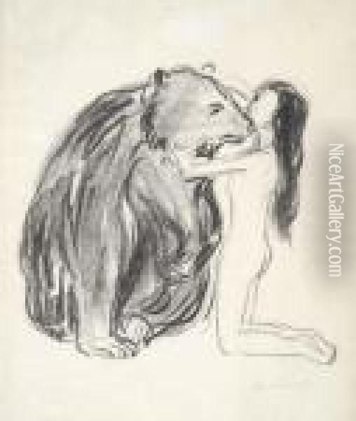 Das Weib Und Der Bar Oil Painting - Edvard Munch
