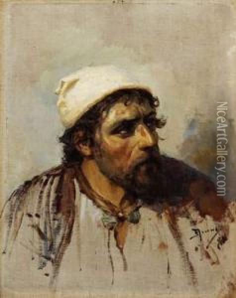 Study Of Christ For Christ And A Sinner Oil Painting - Vasily Polenov