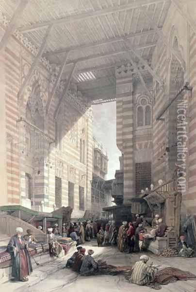 Bazaar of the Silk Merchants, Cairo, from Egypt and Nubia, Vol.3 Oil Painting - David Roberts