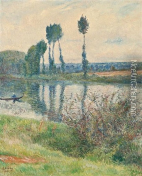 Sur L'oise Oil Painting - Frederic Samuel Cordey