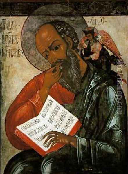 St John the Divine in Silence Oil Painting - Nektary Kulyuksin
