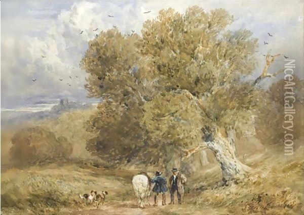 Bolsover Park, Derbyshire Oil Painting - David Cox