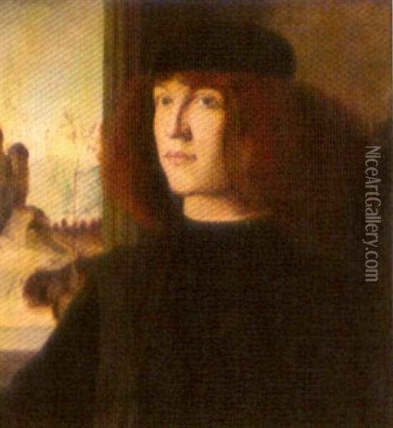 Bildnis Eines Jungen Mannes Oil Painting - Erni von Huettenbrenner