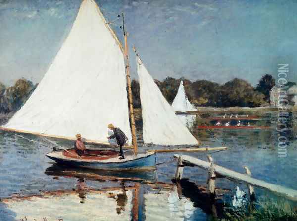 Sailing At Argenteuil Oil Painting - Claude Oscar Monet