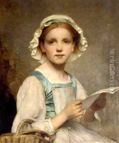 The Letter Oil Painting - Charles Joshua Chaplin
