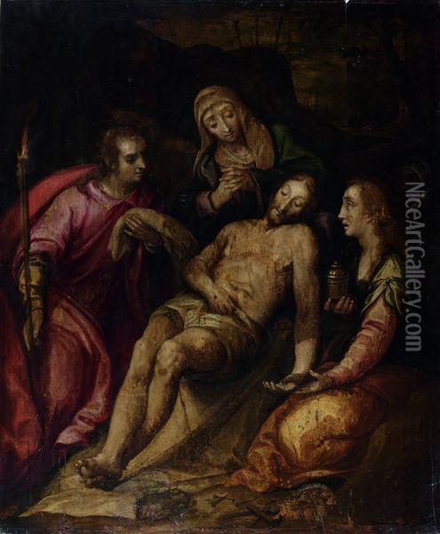 La Deposition Du Christ Oil Painting - Dijonisius Calvaert