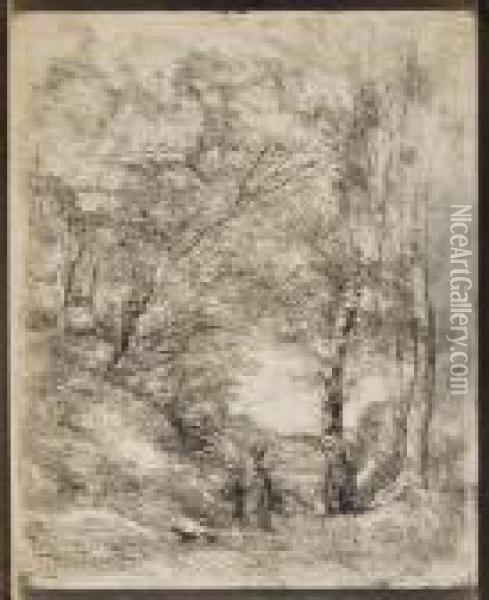 Untitled Oil Painting - Jean-Baptiste-Camille Corot