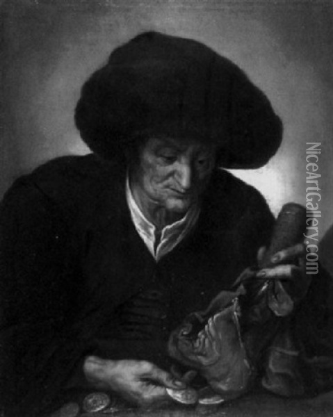 Der Alte Geldzahler Oil Painting - Joachim von Sandrart the Elder