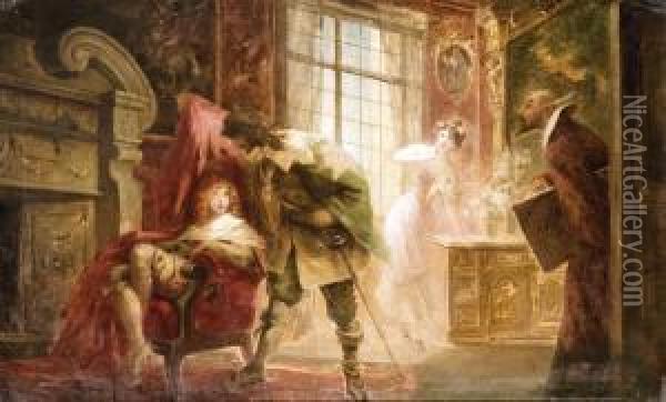 Jelenet, Mozart - Figaro Hazassaga - Cimuoperajabol Oil Painting - Hans Schlimarski