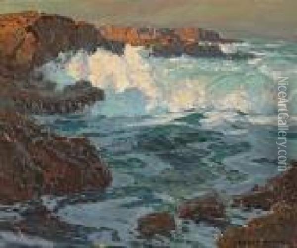 Surging Sea Oil Painting - Edgar Alwin Payne