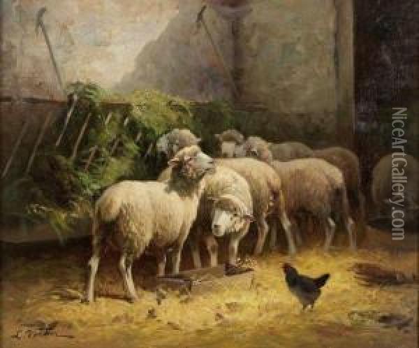 La Bergerie Oil Painting - Jean-Louis Verdier