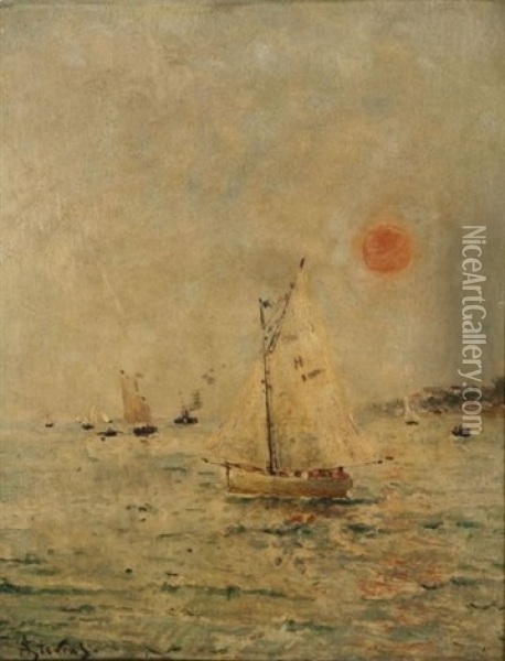 Le Havre Oil Painting - Alfred George Stevens