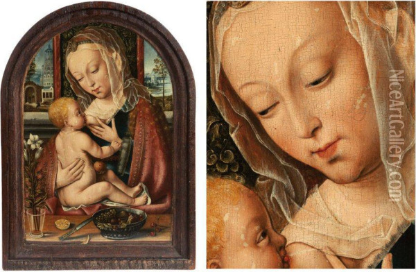 La Vierge A L'enfant Oil Painting - Master Of Perea