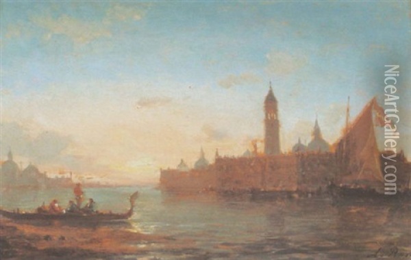 Abendstimmung In Venedig Oil Painting - Amedee Rosier