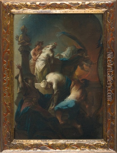 Das Martyrium Der Heiligen Agathe Oil Painting - Johann Wolfgang Baumgartner