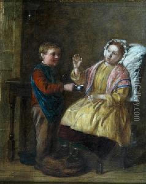 Sickness And Health Oil Painting - William Hemsley