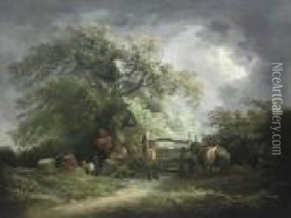 The Land Storm Oil Painting - George Morland