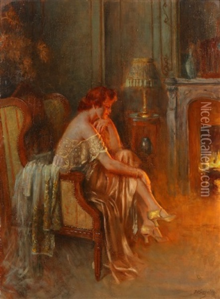Home After The Ball Oil Painting - Delphin Enjolras