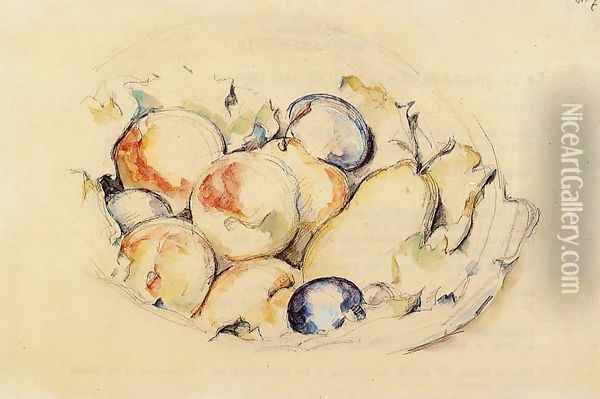 Fruits Oil Painting - Paul Cezanne