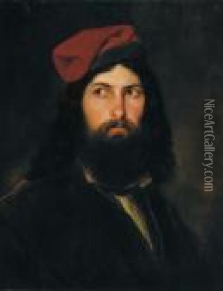 Portrait Of Anapolitan Man Oil Painting - Nicaise de Keyser