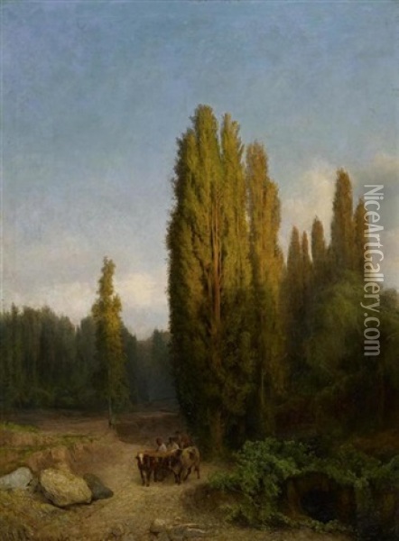 Waldlandschaft Auf Der Krim Oil Painting - Aleksei Petrovich Bogolyubov