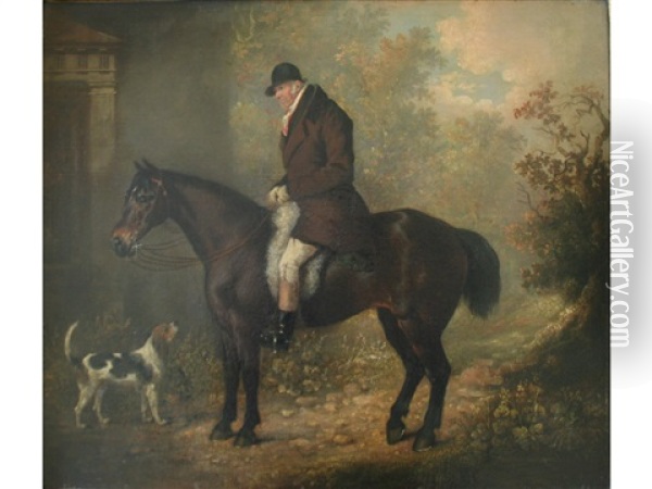Portrait Of Charles Loraine Smith, Sportsman And Artist (1751-1835) Oil Painting - William Brown