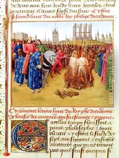 Supplication of the heretics Oil Painting - Jean Fouquet