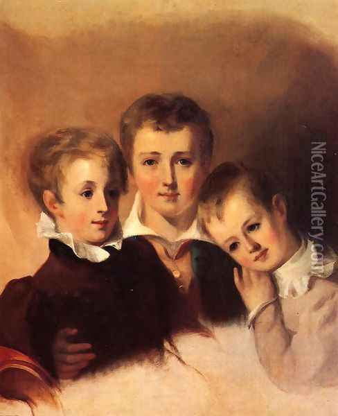 Portrait of the Howell Boys Oil Painting - Thomas Sully