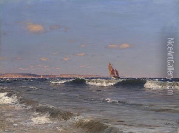 Breaking Wave Oil Painting - Nikolai Nikanorovich Dubovsky
