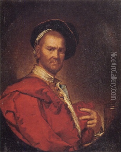 Portrait Of A Man Oil Painting - Vittore Giuseppe Ghislandi (Fra' Galgario)