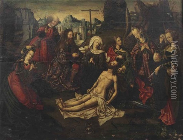 The Lamentation Of Christ Oil Painting - Jan de Beer
