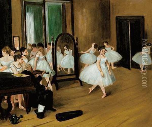 The Dancing Class Oil Painting - Edgar Degas