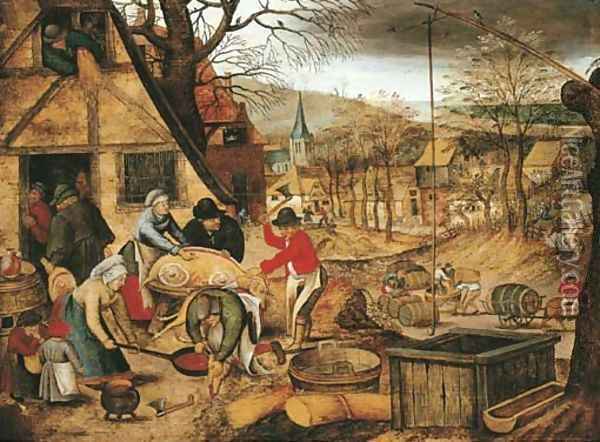 Autumn An Allegory of one of the Four Seasons Oil Painting - Pieter The Younger Brueghel