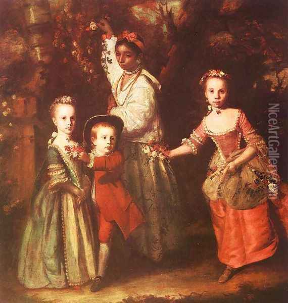 The Children of Edward Hollen Cruttenden Oil Painting - Sir Joshua Reynolds