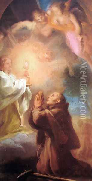 St. Pascual Baylon Oil Painting - Anton Raphael Mengs