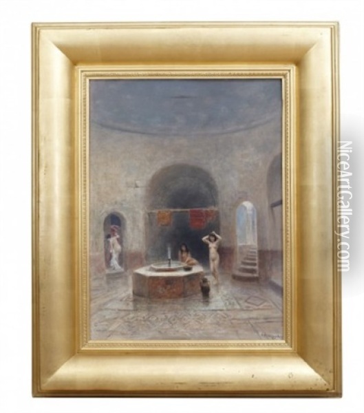 Haremsmotiv Oil Painting - Frans Wilhelm Odelmark