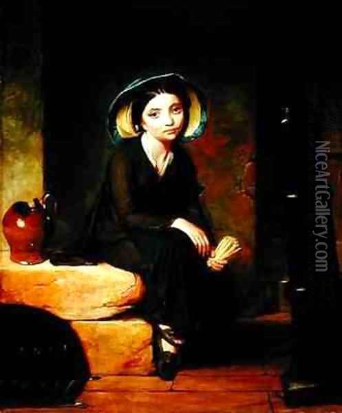 The Match Girl Oil Painting - George Whiting Flagg