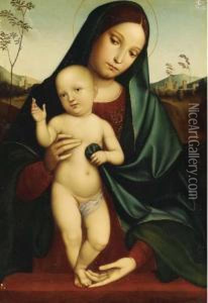 Vierge A L'enfant Oil Painting - Giovanni Bellini