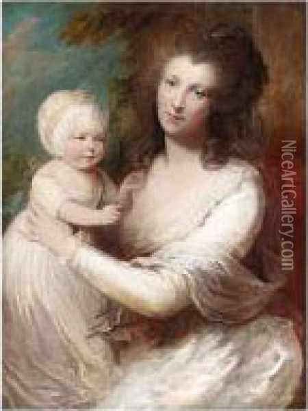 Portrait Of Lady Baillie Oil Painting - Dupont Gainsborough