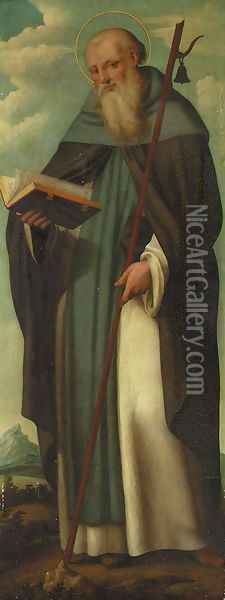 Saint Anthony Abbot Oil Painting - Andrea Sabatini