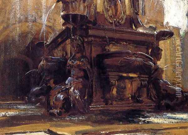 Fountain At Bologna Oil Painting - John Singer Sargent