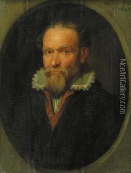 Portrait Of A Bearded Gentleman Oil Painting - Andries Jacobsz. Stock