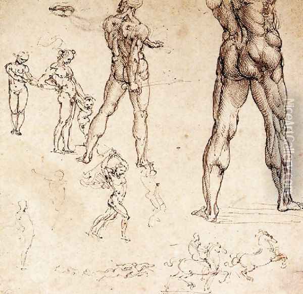 Anatomical Studies Oil Painting - Leonardo Da Vinci