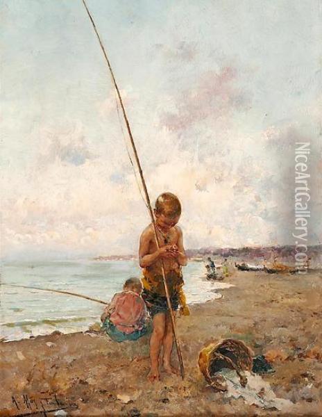 Pescadores Oil Painting - Fondevila Arcadi Mas I