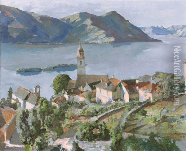 Sommermorgen Am Langensee Oil Painting - Carl Friedrich H. Werner