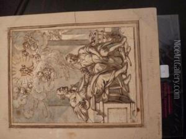 Saint Crepin Et Saint Crepinien Oil Painting - Pietro Antonio Novelli