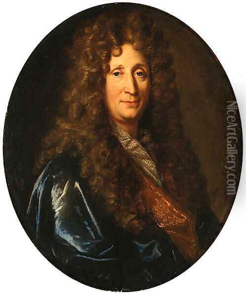 Portrait of a Gentleman Oil Painting - Nicolas De Largillire