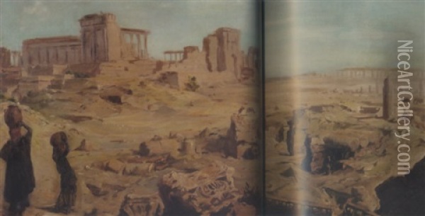 View Of Palmyra Oil Painting - Alexander Evgenievich Iacovleff