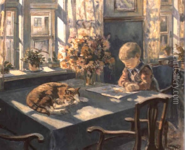 The Picture Book Oil Painting - Wilfred Glud