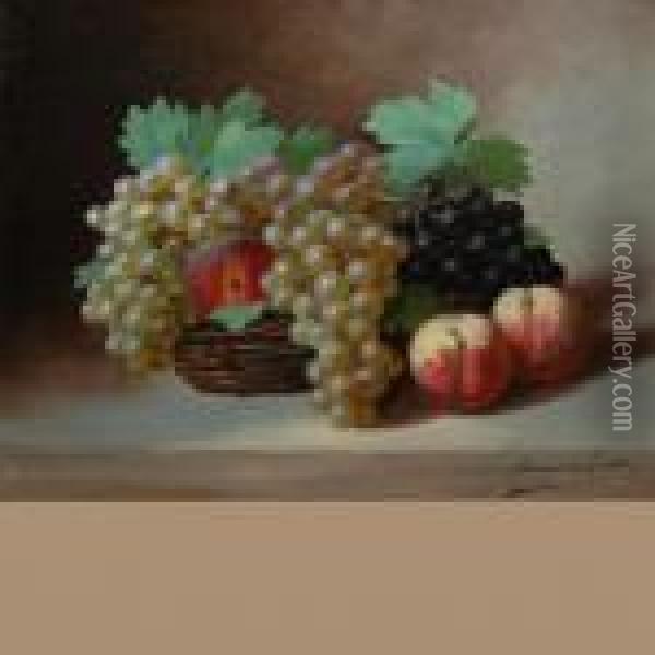Still Life With Fruit Oil Painting - Alphonse de Neuville